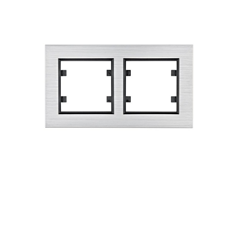Lumina passion Ramka 2-krotna pozioma aluminium srebrne WL9222 Lumina passion Ramka 2-krotna pozioma aluminium srebrne WL9222