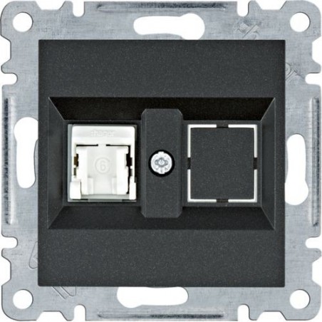 Lumina Gniazdo komputerowe pojedyczne RJ45 kat.6 UTP czarne WL2153