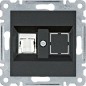 Lumina Gniazdo komputerowe pojedyczne RJ45 kat.6 UTP czarne WL2153 Lumina Gniazdo komputerowe pojedyczne RJ45 kat.6 UTP czarne WL2153