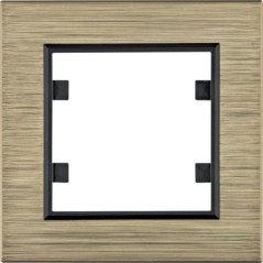 Lumina passion Ramka 1-krotna aluminium mosiądz WL9014