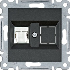 Lumina Gniazdo komputerowe pojedyncze RJ45 kat.5e UTP czarne WL2113