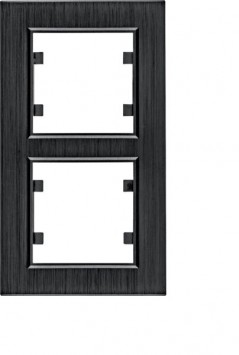 Lumina passion Ramka 2-krotna pionowa aluminium czarne WL9123