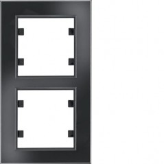 Lumina passion Ramka 2-krotna pionowa szkło czarne WL9121