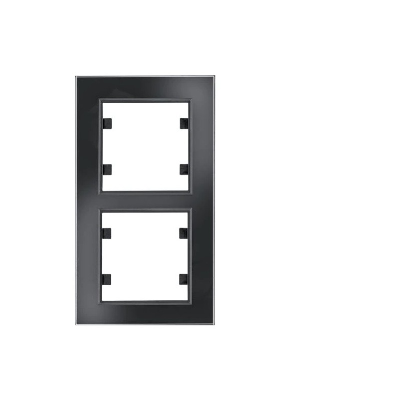 Lumina passion Ramka 2-krotna pionowa szkło czarne WL9121