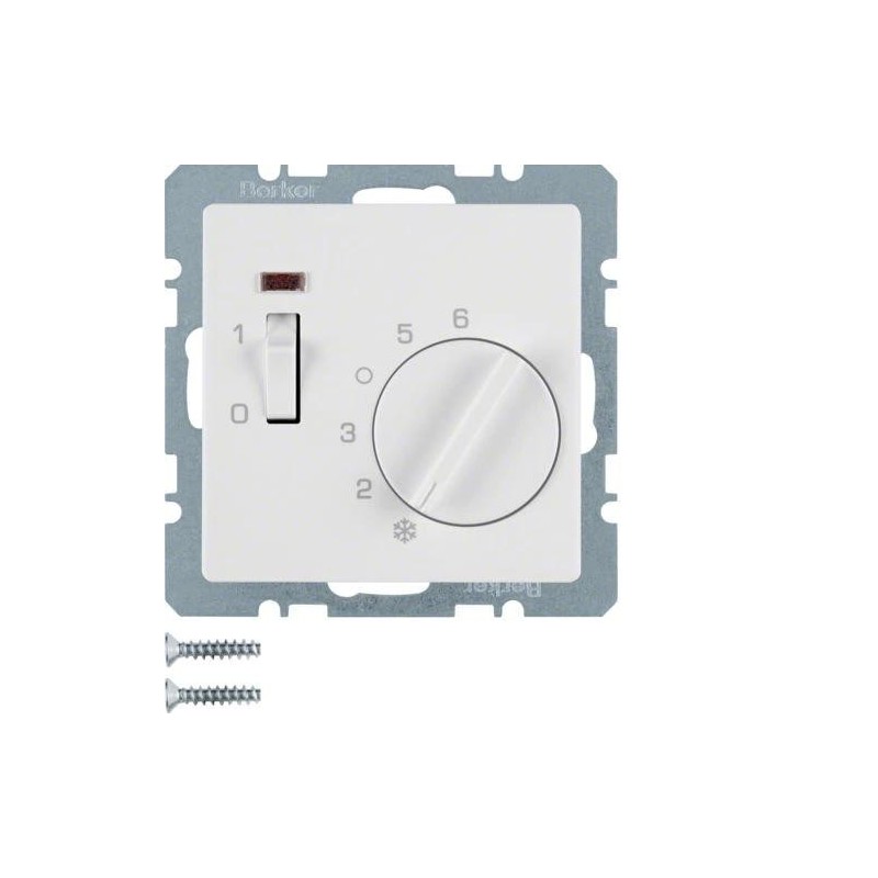 Q.1 Regulator temperatury 1Z element centralny, diodą, biały, aksamit 20306089