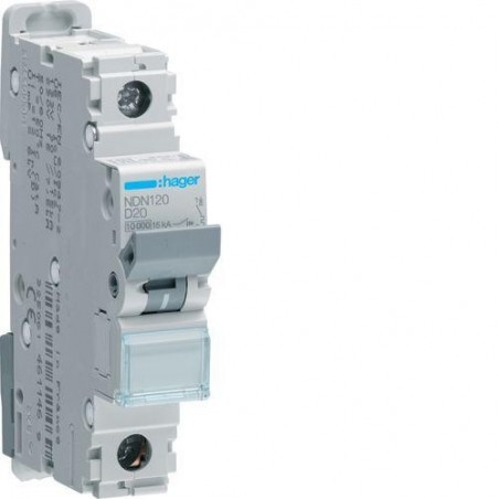 Wyłącznik nadprądowy 1P D 20A 10kA AC NDN120