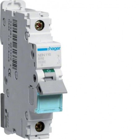 Wyłącznik nadprądowy 1P B 16A 10kA AC NBN116