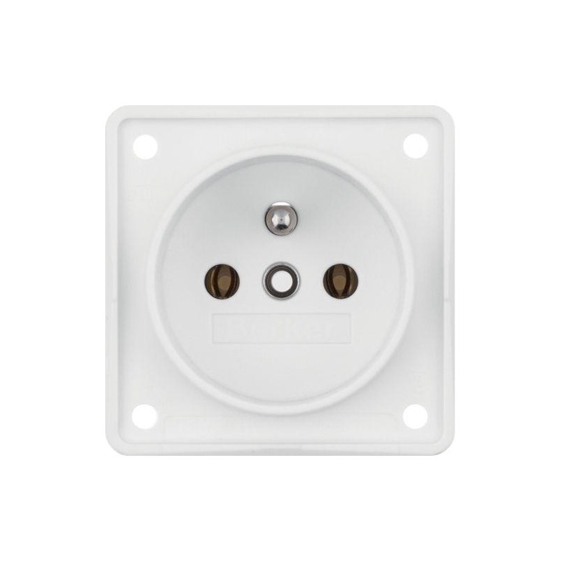 Integro Flow Gniazdo pojedyncze z/u śnieżnobiałe mat 961852502