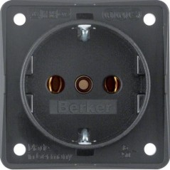 Berker Integro Gniazdo SCHUKO antracyt, mat 941852505