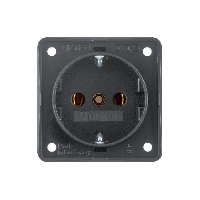 Berker Integro Gniazdo SCHUKO antracyt, mat 941852505