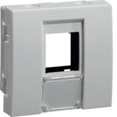 Systo Płytka czołowa do gniazd RJ45 Keystone 2 moduły biała WS203