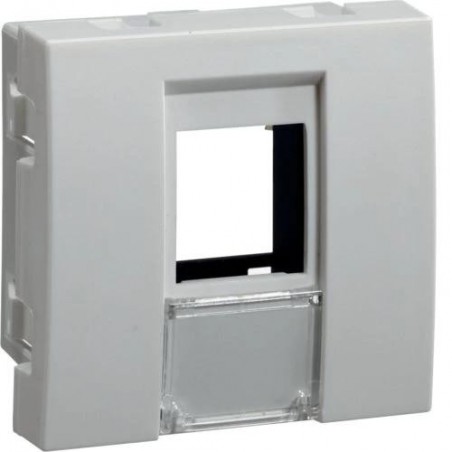 Systo Płytka czołowa do gniazd RJ45 Keystone 2 moduły biała WS203