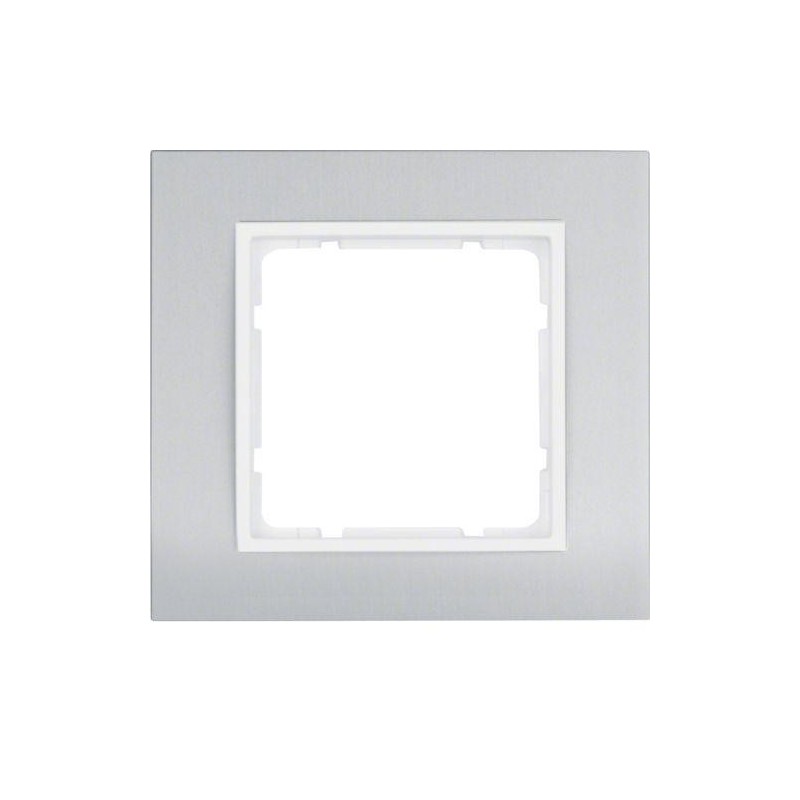 Berker B.3/B.7 Glas Ramka pojedyncza aluminium/śnieżnobiała 10113904 Berker B.3/B.7 Glas Ramka pojedyncza aluminium/śnieżnobiała 10113904