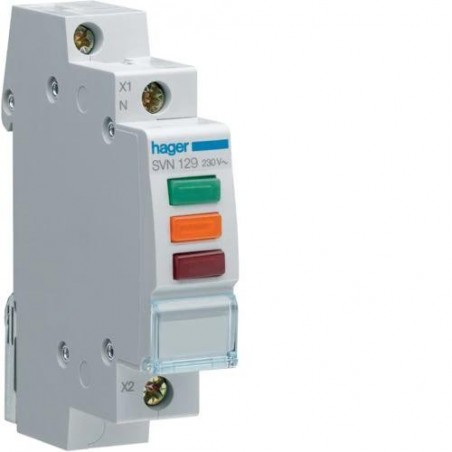 Lampka modułowa 3-fazowa czerwony/zielony/pomarańczowy 230-400V AC SVN129