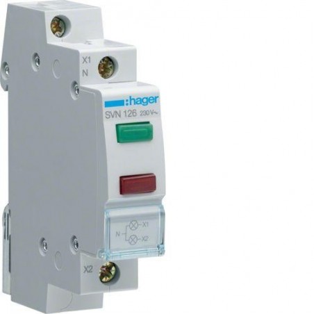 Lampka modułowa zielona/czerwona 230V AC SVN126