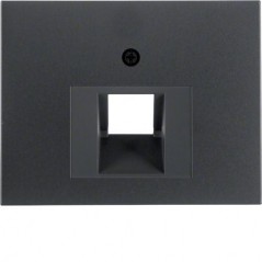 K.1 Element centralny do gniazda UAE RJ11 RJ12 RJ45 kat.3, 5e, 6 45st antracyt mat lakierowany 14077006
