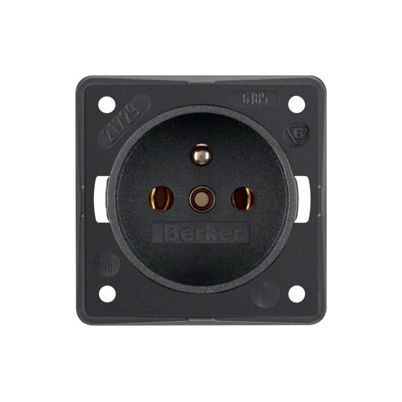 Integro Flow Gniazdo pojedyncze z/u 16A 250V antracyt 961852505