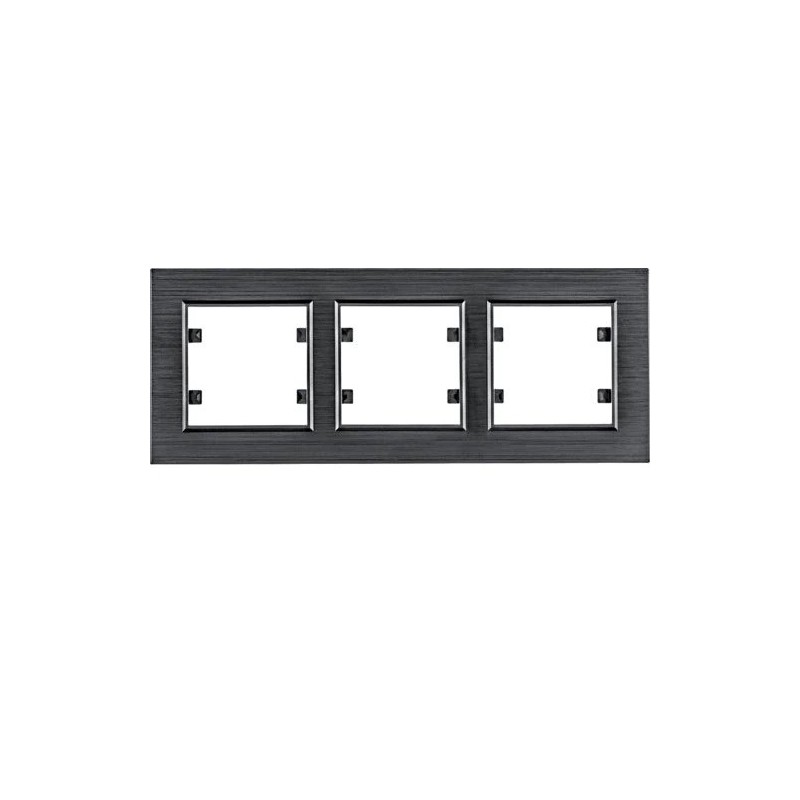 Lumina passion Ramka 3-krotna pozioma aluminium czarne WL9233
