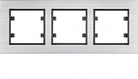 Lumina passion Ramka 3-krotna pozioma aluminium srebrne WL9232