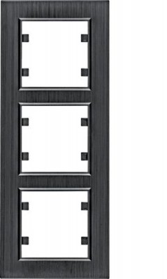 Lumina passion Ramka 3-krotna pionowa aluminium czarne WL9133