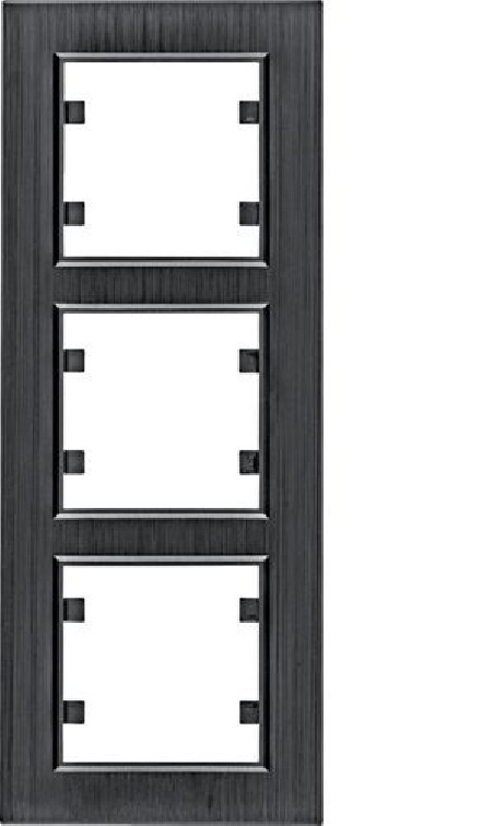 Lumina passion Ramka 3-krotna pionowa aluminium czarne WL9133