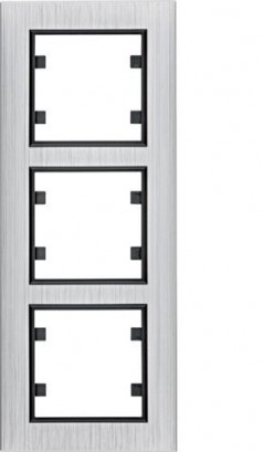 Lumina passion Ramka 3-krotna pionowa aluminium srebrne WL9132