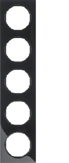Berker R.3 Ramka pięciokrotna czarna 10152245