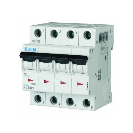 Wyłącznik nadprądowy 4P B 40A 6kA AC PL6-B40/4 166502