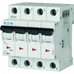 Wyłącznik nadprądowy 4P D 6A 6kA AC PL6-D6/4 166553