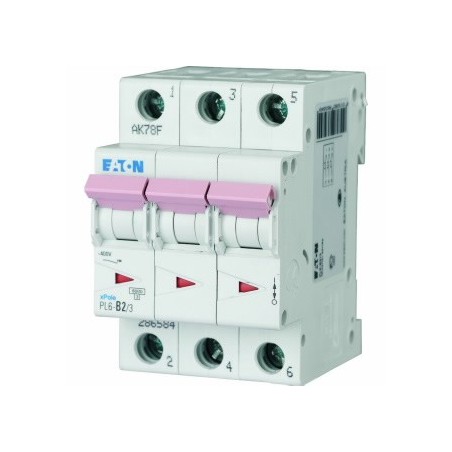 Wyłącznik nadprądowy 3P B 2A 6kA AC PL6-B2/3 286584