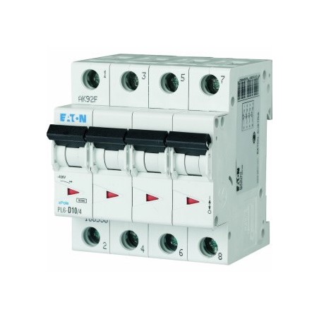 Wyłącznik nadprądowy 4P D 10A 6kA AC PL6-D10/4 166538
