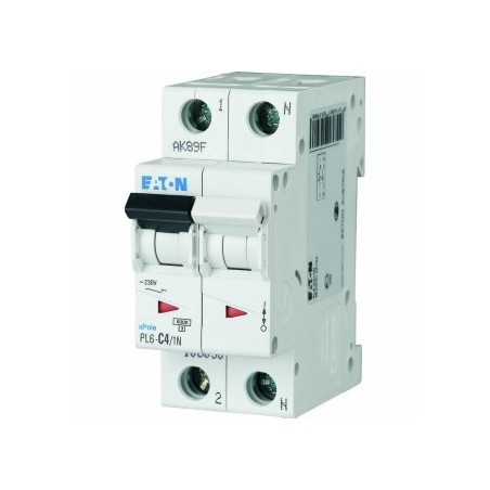 Wyłącznik nadprądowy 1P+N D 4A 6kA AC PL6-D4/1N 164948
