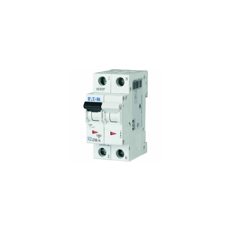 Wyłącznik nadprądowy 1P+N D 10A 6kA AC PL6-D10/1N 164937