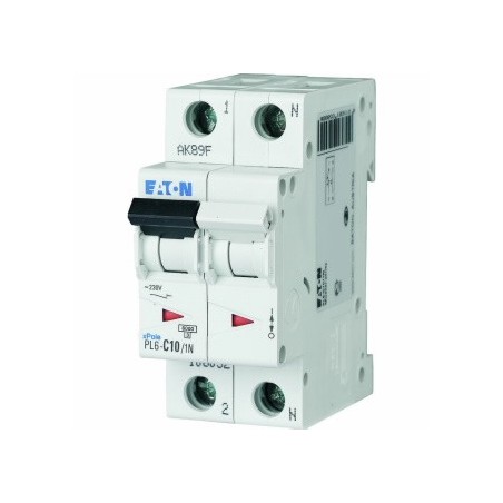 Wyłącznik nadprądowy 1P+N D 10A 6kA AC PL6-D10/1N 164937