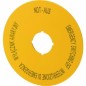 Tabliczka opisowa żółta okrągła 90mm PL, GB, DE, I M22-XAK5 167641