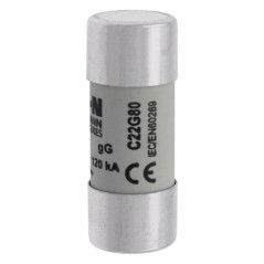 Wkładka cylindryczna 22x58mm 80A gG 500V AC C22G80