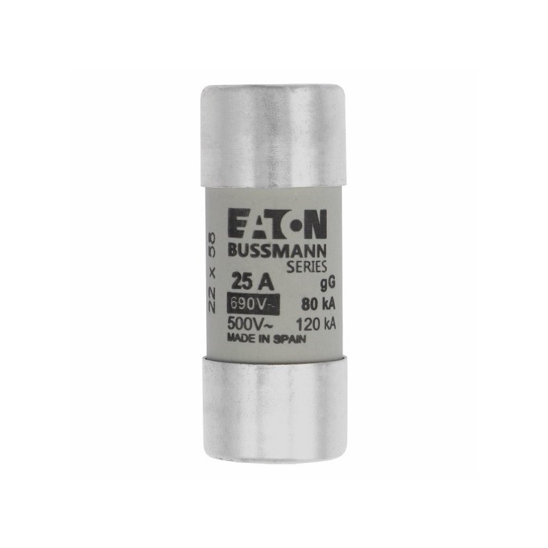 Wkładka bezpiecznikowa cylindryczna 22x58mm 25A gL/gG 690V C22G25