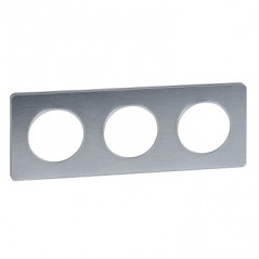 Odace touch Ramka potrójna aluminium inox S53P806J