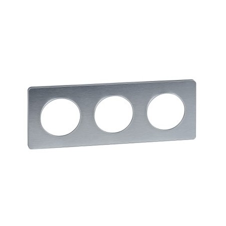 Odace touch Ramka potrójna aluminium inox S53P806J