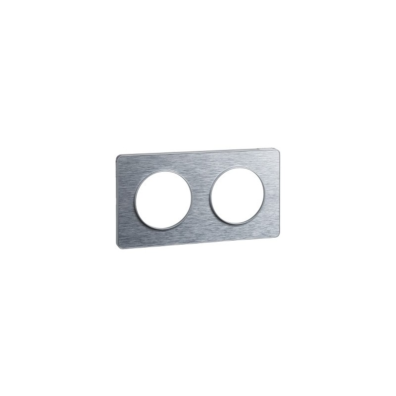 Odace touch Ramka podwójna aluminium inox S53P804J