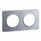 Odace touch Ramka podwójna aluminium inox S53P804J