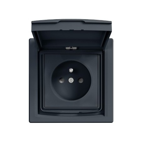 Gniazdo 2P+PE IP44 z ramką (1-krotne) z EPH2800371