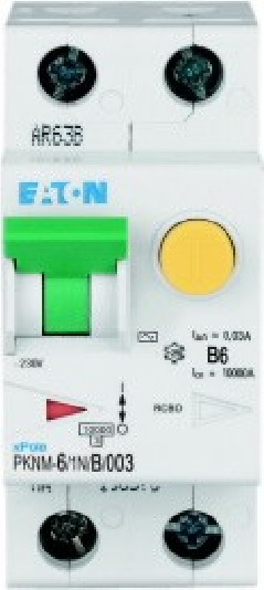 Wyłącznik różnicowo-nadprądowy 2P 6A B 0,03A typ AC PKNM 6/1N/B/003 236007