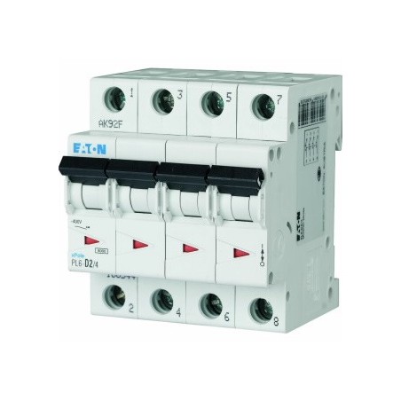 Wyłącznik nadprądowy 4P D 2A 6kA AC PL6-D2/4 166544