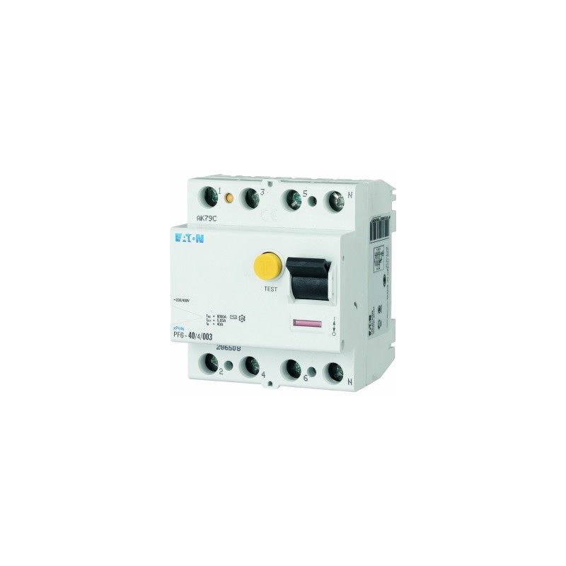 Wyłącznik różnicowoprądowy 4P 40A 0,5A typ AC PF6-40/4/05 286511