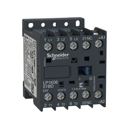 Stycznik mocy 6A 3P 24V DC 0Z 1R LP1K0601BD