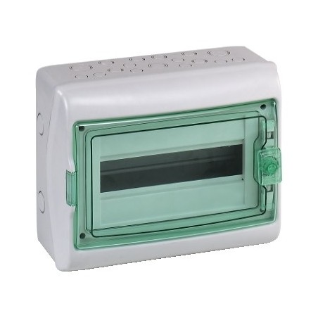Obudowa natynkowa Kaedra IP65 KDR-1-12-NT-T drzwi transparentne 1 rząd 12 modułów/rząd