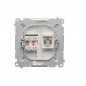 Simon Basic Gniazdo antenowe typu F + komputerowe RJ45 kat.6 białe BMAFRJ45.01/11 Simon Basic Gniazdo antenowe typu F + komputerowe RJ45 kat.6 białe BMAFRJ45.01/11