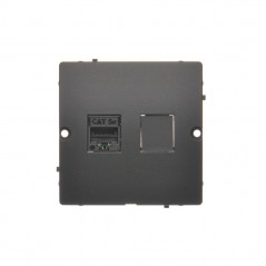 Simon Basic Gniazdo komputerowe RJ45 pojedyncze kategoria 5e (moduł) grafit matowy BMF51.02/28