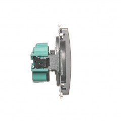 Simon Basic Gniazdo pojedyncze b/u 16A 250V srebrny mat BMG1.01/43